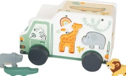 Small Foot - Play Play Car "Safari" - Wooden Truck & Block Toy Set