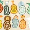 Small Foot - Safari Numbers Puzzle - Wooden Numbers Play & Learn Plug In Block Board