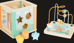 Small Foot -  Wooden Motor Skills 5 in 1 Activity Cube "Pastel" Toy