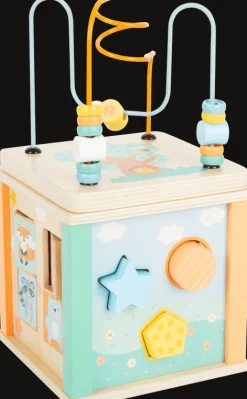 Small Foot -  Wooden Motor Skills 5 in 1 Activity Cube "Pastel" Toy