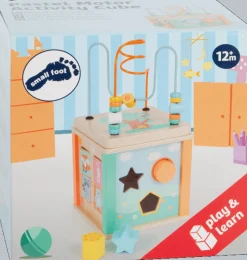 Small Foot -  Wooden Motor Skills 5 in 1 Activity Cube "Pastel" Toy