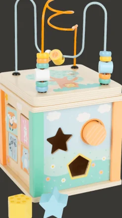 Small Foot -  Wooden Motor Skills 5 in 1 Activity Cube "Pastel" Toy