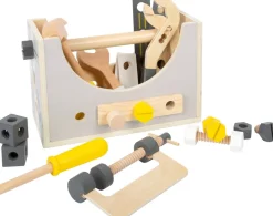 Small Foot - Wooden Toolbox & Work Bench with 4 tools