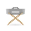 SnuzBaskit Moses Basket + Stand Set - Light Grey/Natural