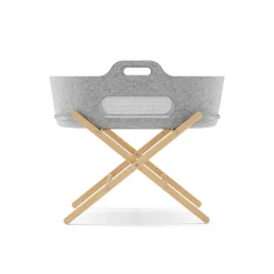 SnuzBaskit Moses Basket + Stand Set - Light Grey/Natural