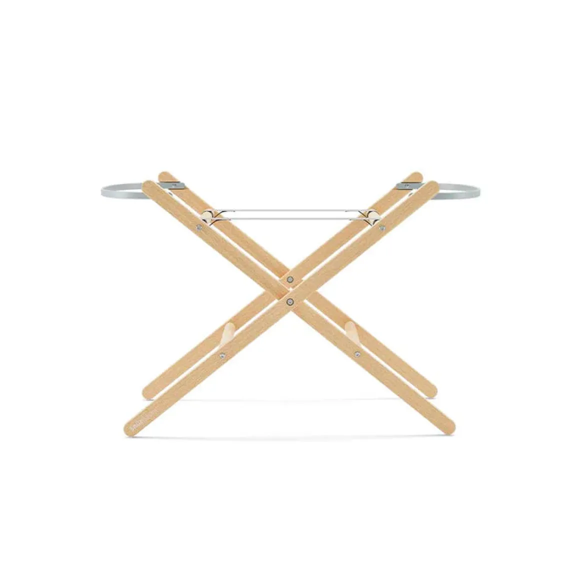 SnuzBaskit Moses Basket + Stand Set - Light Grey/Natural