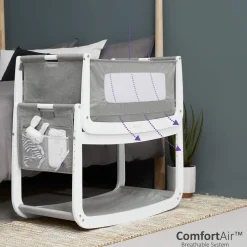 SnuzPod4 Bedside Crib - Dusk