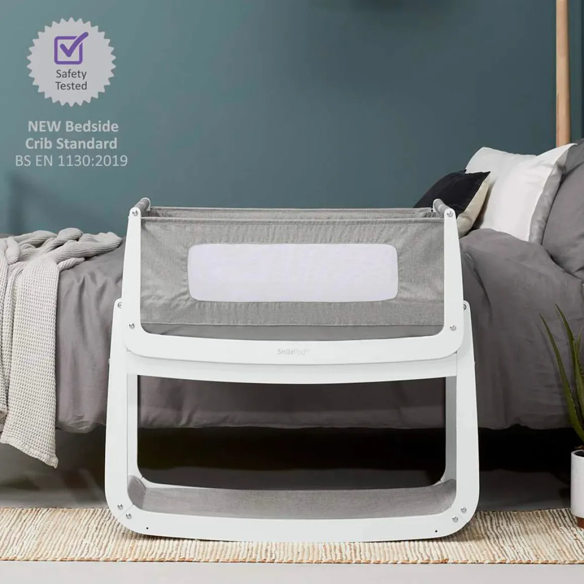 SnuzPod4 Bedside Crib - Dusk
