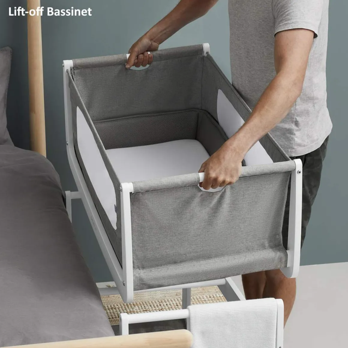 SnuzPod4 Bedside Crib - Dusk