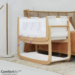 SnuzPod4 Bedside Crib - Natural