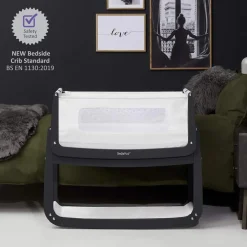 SnuzPod4 Bedside Crib - Slate