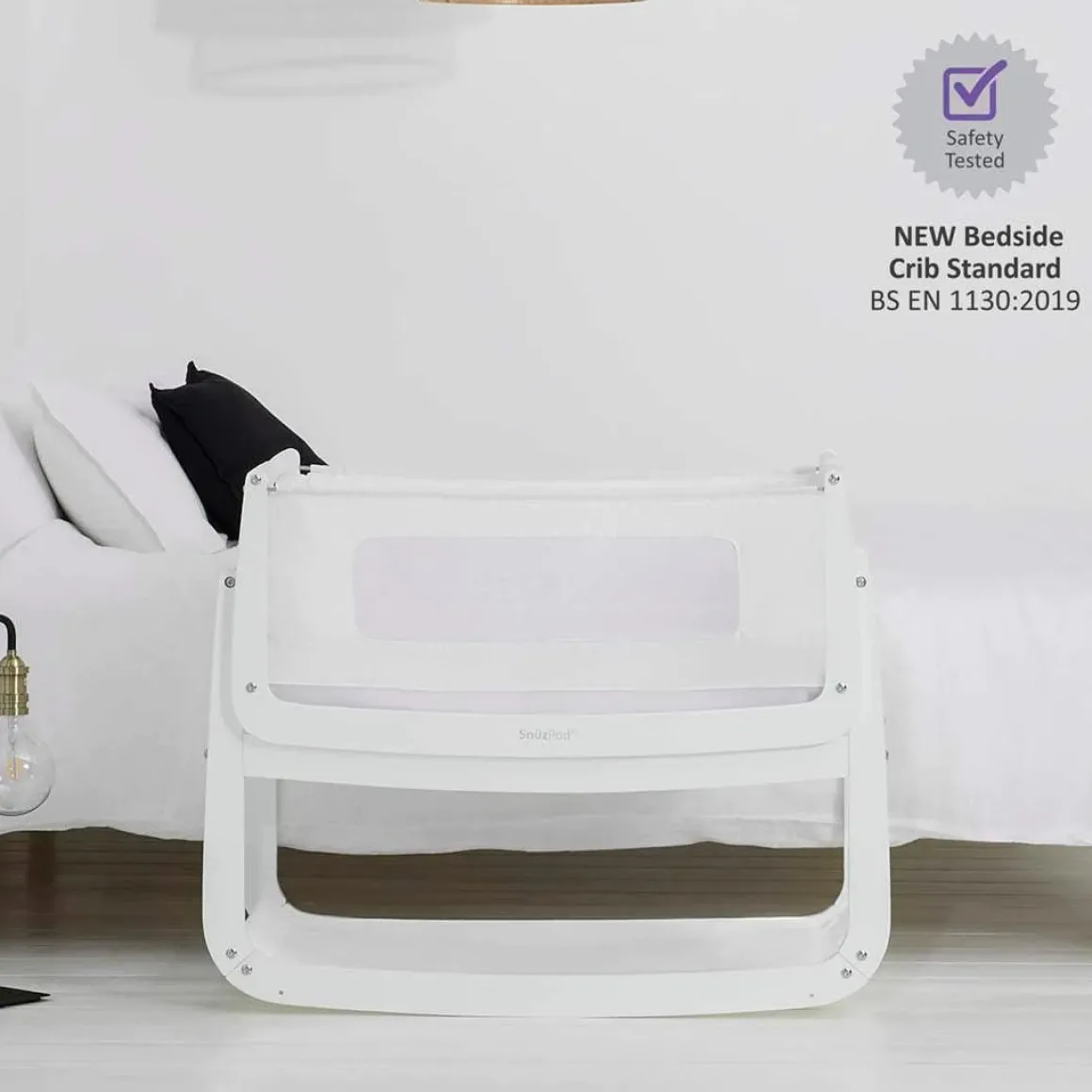 SnuzPod4 Bedside Crib - White