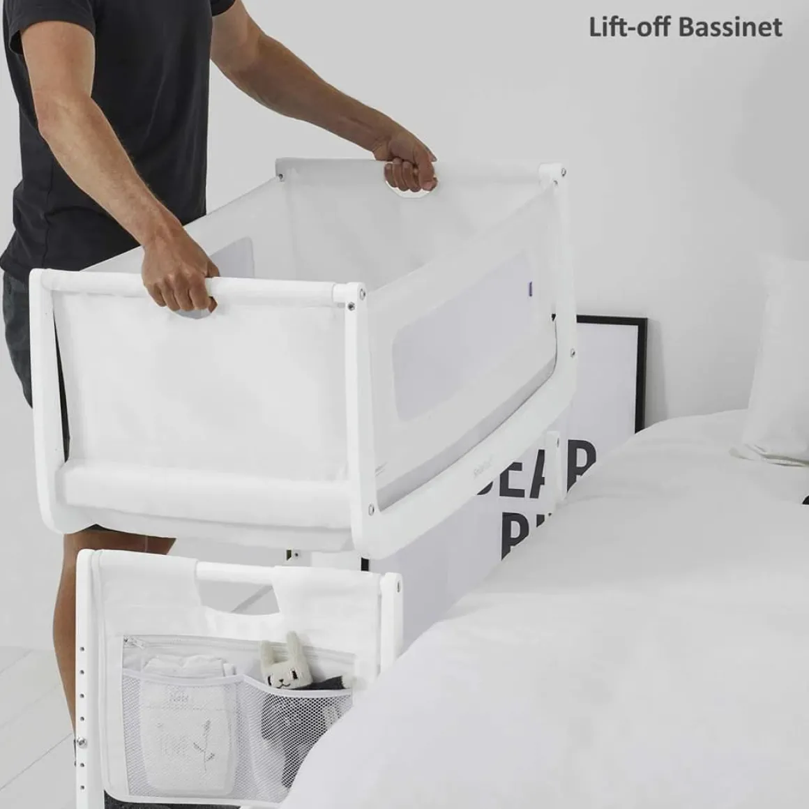 SnuzPod4 Bedside Crib - White