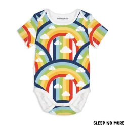 Somewhere Over the Rainbow - Short Sleeve Baby Bodysuit
