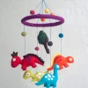 The Winding Road - Handmade Felt Mobile - Dinosaurs