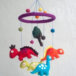 The Winding Road - Handmade Felt Mobile - Dinosaurs