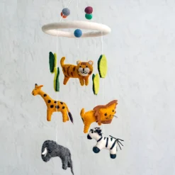 The Winding Road - Handmade Felt Mobile - Jungle Animals