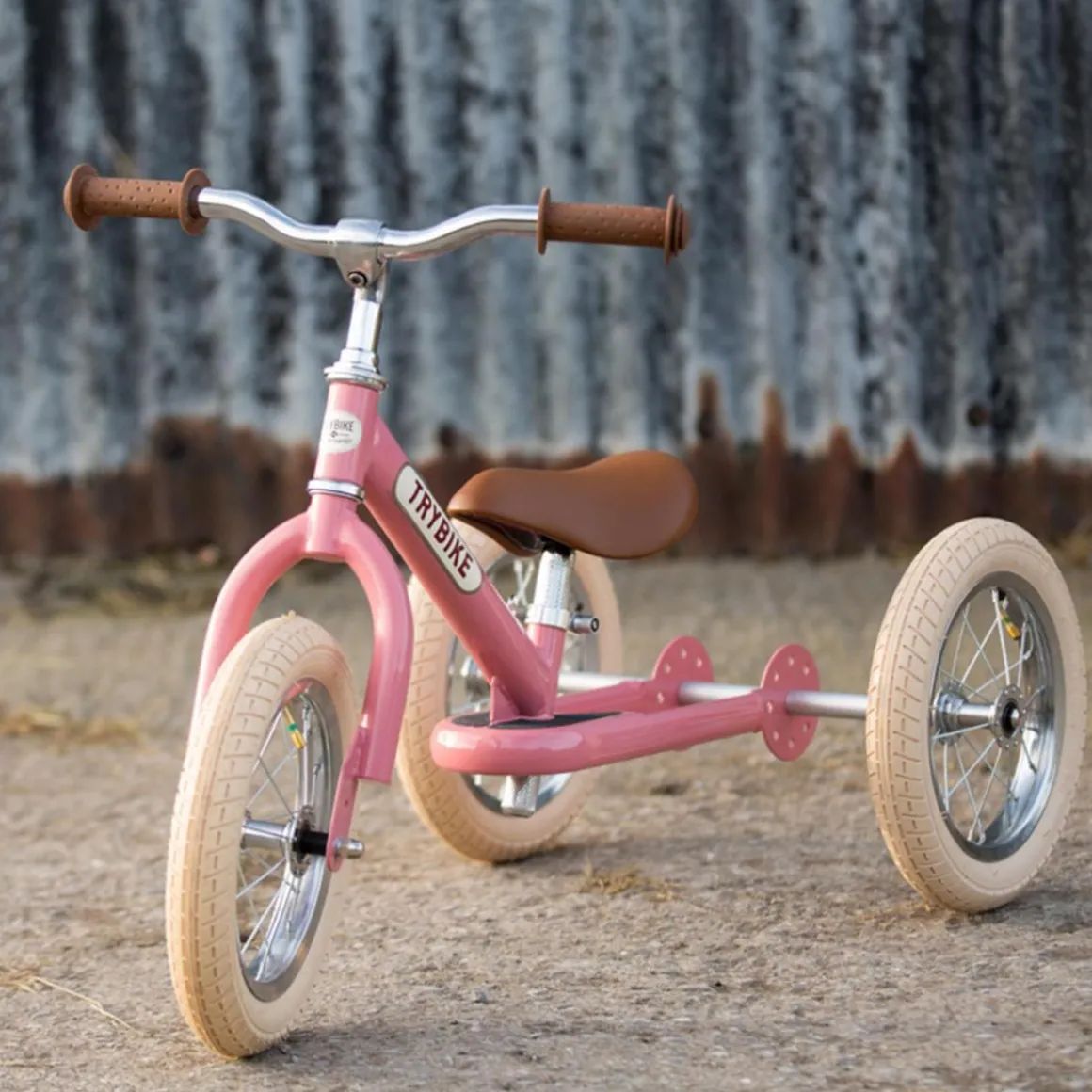 Trybike - Steel 2 In 1 Balance Trike / Bike Vintage Pink