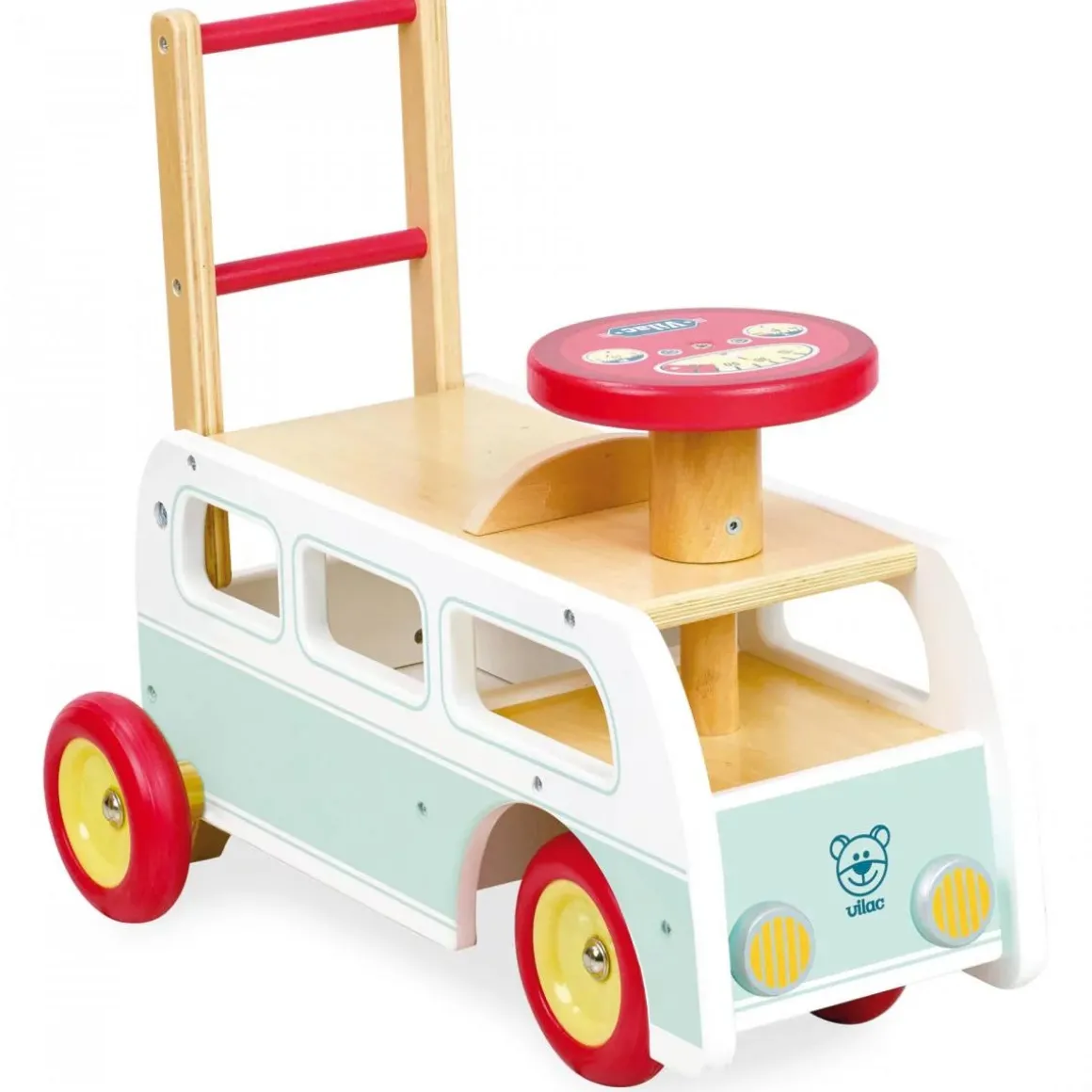 Vilac - 2 In 1 Retro Wooden Camper Van
