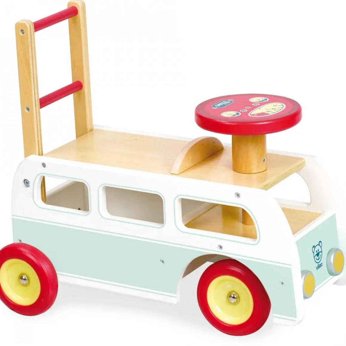 Vilac - 2 In 1 Retro Wooden Camper Van